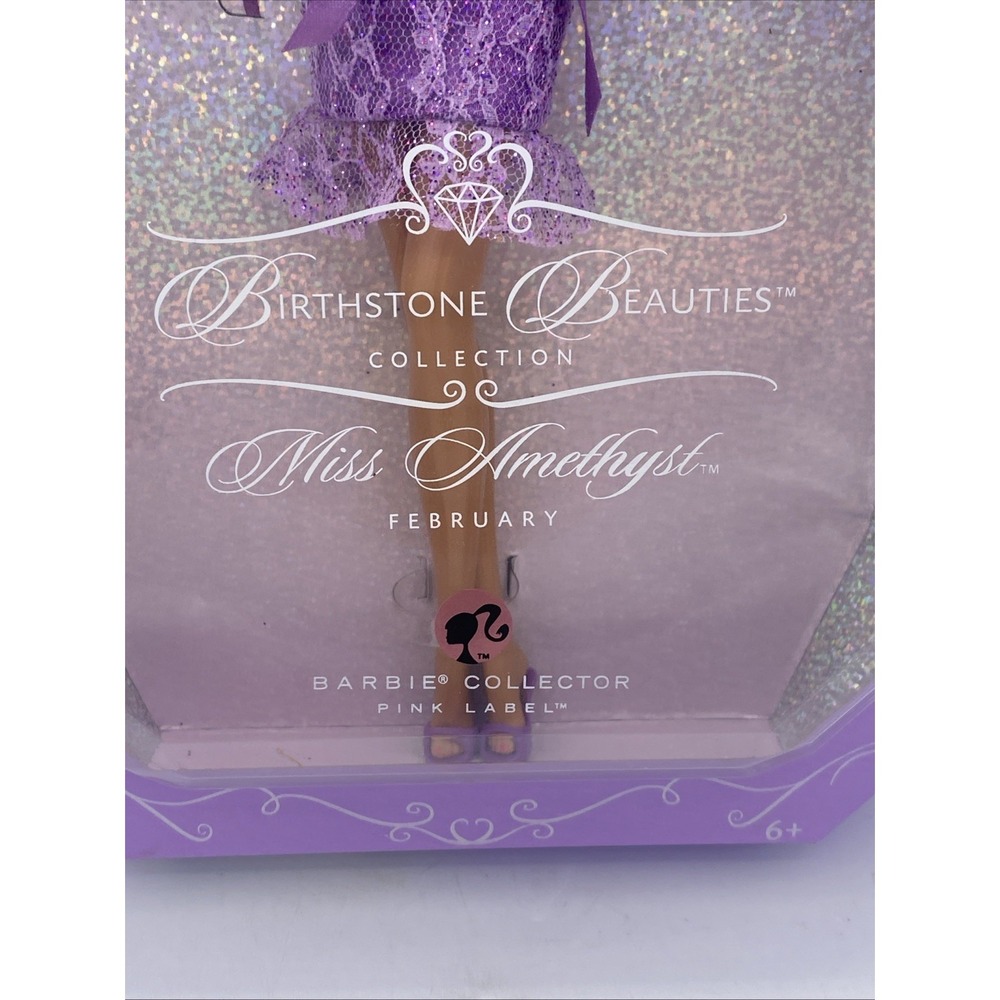 Mattel Birthstone Beauties Miss Amethyst February Barbie Collector Pink Label - Picture 5 of 13